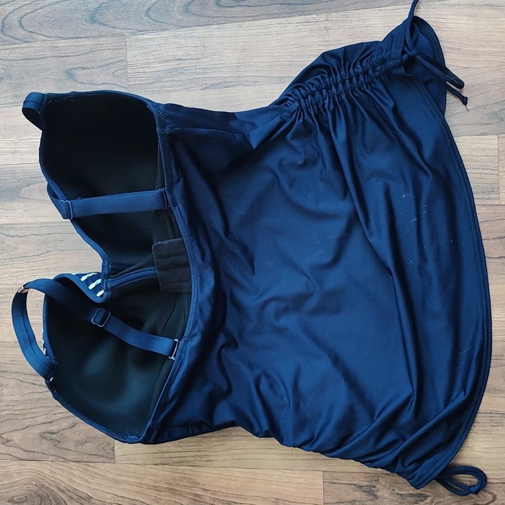Fantasie Ink San Remo Plunge, Navy Blue One Piece Tankini Top Only 36I - Picture 3 of 7